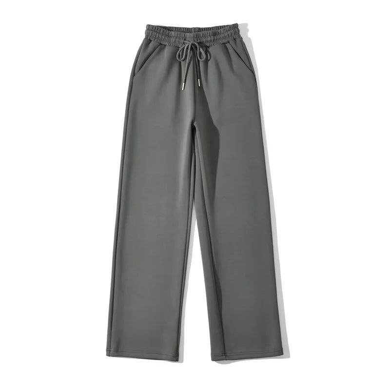 Women Sweatpants Autumn and Winter Loose Straight Casual Wide-Leg Sweatpants