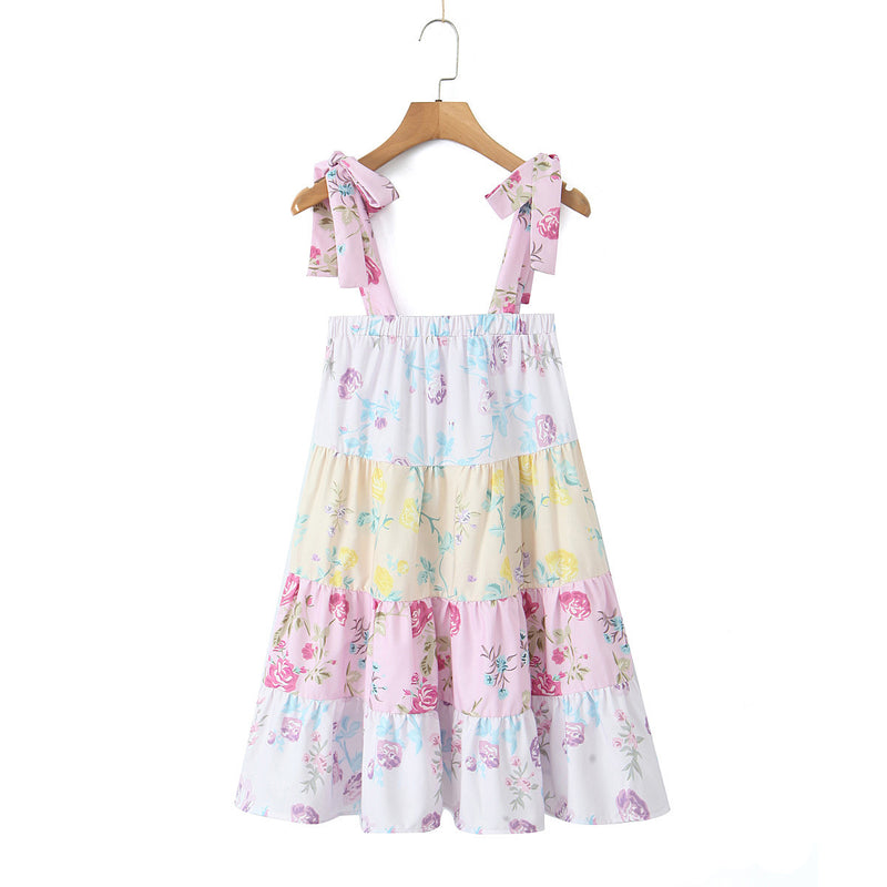 Women Dresses Summer Lace-up Dress Sexy Skirt (Xds0414)