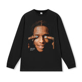 Asap Rocky Hoodie ASAP ROCKY Printed Short Sleeve T-Shirt Men's Long Sleeve