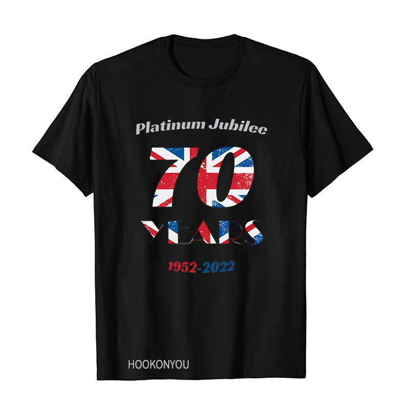 Inspired by Queen's Platinum Jubilee 2022 Elizabeth 70 Years T-shirt Pattern Printing