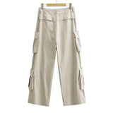 Women Sweatpants Retro Loose Straight Casual Trousers