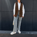 Women Trench Coat Casual Vest Coat