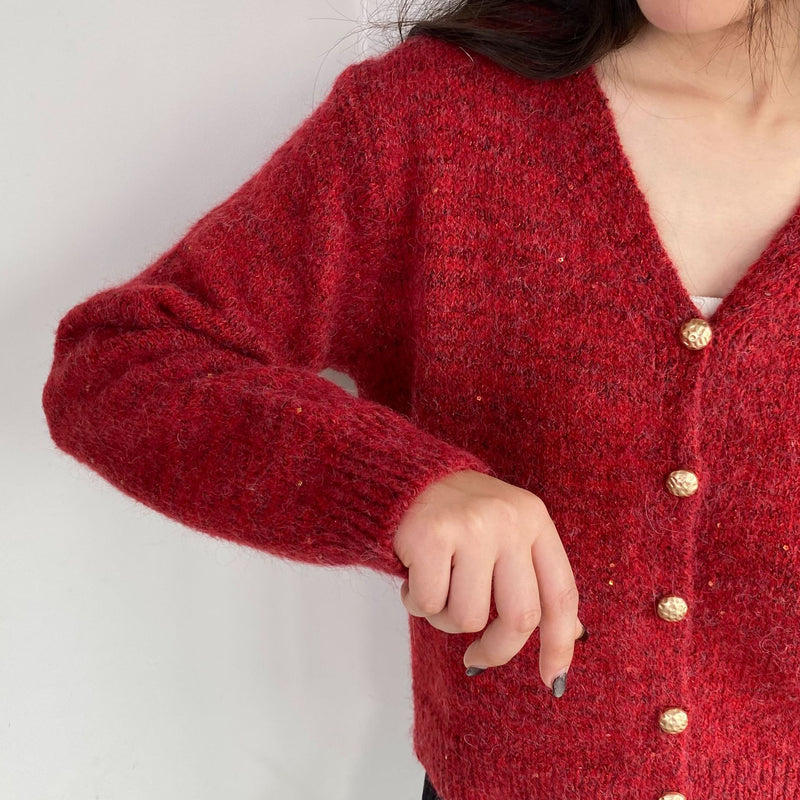 Women Cardigan Sweater Cardigan Coat Wool Button Coat Spring Y950