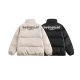 Unisex Winter Cotton Coat Stand-up Collar Cotton-Padded Clothes Double-Sided Plaid Cotton-Padded Jacket