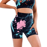 Women Yoga Sports Shorts 3D Printed Hip Lifting Yoga Shorts Fitness Sports Pants