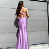 Women Dresses Summer Long Dress Backless Slit Dress