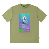 Men T Shirt Vintage Print Short Sleeves T-shirt Men