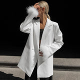 Women Trench Coat Blazer Casual Autumn Winter Coat