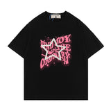 Men T Shirt Five-Pointed Star Graffiti Couple Short Sleeve T-shirt