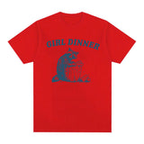 Girl Dinner Funny Cute Raccoon Graphics Tee Shirt for Men