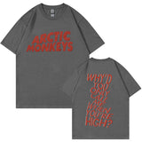 Arctic Monkey Letter Graphic Print T Shirt Men's Fashion O-N