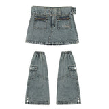 Women Skirt Hip Hop Denim Hip-Wrapped Skirt Skirt