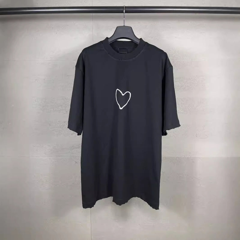 Mens T-shirts Love Pattern BB loose Short Sleeves
