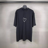 Mens T-shirts Love Pattern BB loose Short Sleeves