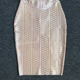 Women's Evening Dress Amazon Hot Sling Bronzing Dress European and American Tight Sexy Bandage Dress Skirt High-End Stretch Fabric (Ady0415)