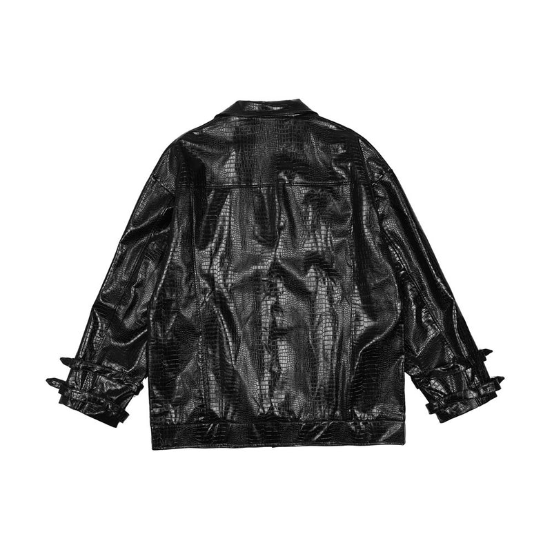 Men Jacket Coat Men's Ins Loose Lapels Motorcycle Jacket Top