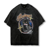 Men T Shirt Vintage Worn Looking Washed-out Short Sleeve T-shirt