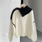 Women Winter Knitted Sweater Autumn Sweater Long Sleeve Zipper Sweater R8922