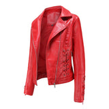 Red Leather Jacket Casual Jacket