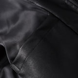 Unisex Winter Cotton Coat Letter Printed Stand-up Collar Cotton-Padded Clothes PU Leather Cotton-Padded Jacket