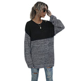 Women Knitted Sweater Autumn Crew Neck Long Sleeve