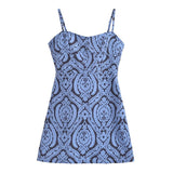 Women Dresses Summer Retro Spaghetti Straps Dress Backless Sexy (Xds0414)
