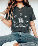 Washed Halloween Pumpkin Halloween Street Retro T-Shirt