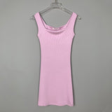 Women Dresses Spaghetti Straps Sleeveless Dress Hip Skirt