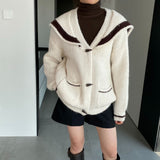 Women Cardigan Sweater Spring Cardigan Long Sleeve Loose R9968