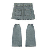 Women Skirt Hip Hop Denim Hip-Wrapped Skirt Skirt