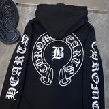 Chh Chrome Hearts Hoodie horseshoe Sanskrit LOGO print casual hooded sweater