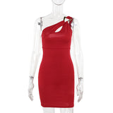 Women Dresses Spring Summer Elegance Hollow-out Slim-Fit Sheath Dress