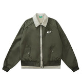 Women Jacket Vintage Loose Baseball Uniform Pilot Coat