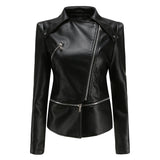 Red Leather Jacket Detachable Spring and Autumn Coat Women's Casual Jacket