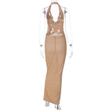 Women Dresses Summer Sexy Backless Sleeveless Slim Fit Dress