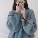 Women Knitted Pullover Autumn Loose Sweater for Women