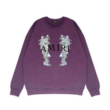 Amiri Long Sleeve Shirt Crew Sweatshirts Crew Neck Sweater