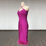 Women's Evening Dress Backless Tight Skirt Bandage Dress