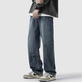 Men Jeans Straight Jeans Men's Summer Retro Pants
