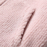 Women Jacket Autumn and Winter Fleece Fur Integrated Hooded Sweatshirt Cardigan