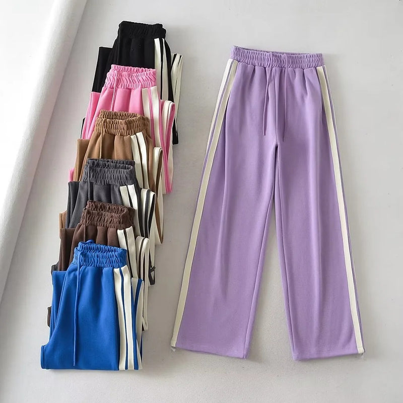 Women Sweatpants Vintage Casual Straight Pants