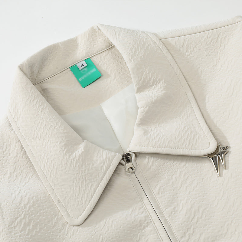 Women Jacket Zipper Pocket Mechanical Style Coat