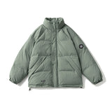 Unisex Winter Cotton Coat Stand-up Collar Cotton-Padded Clothes Vintage Loose and Warm Bread Coat