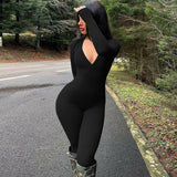 Women Jumpsuit Spring Sports Long Sleeve Jumpsuit