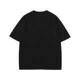 Men T Shirt Summer Retro Alphabet Embroidered Short Sleeve T-shirt