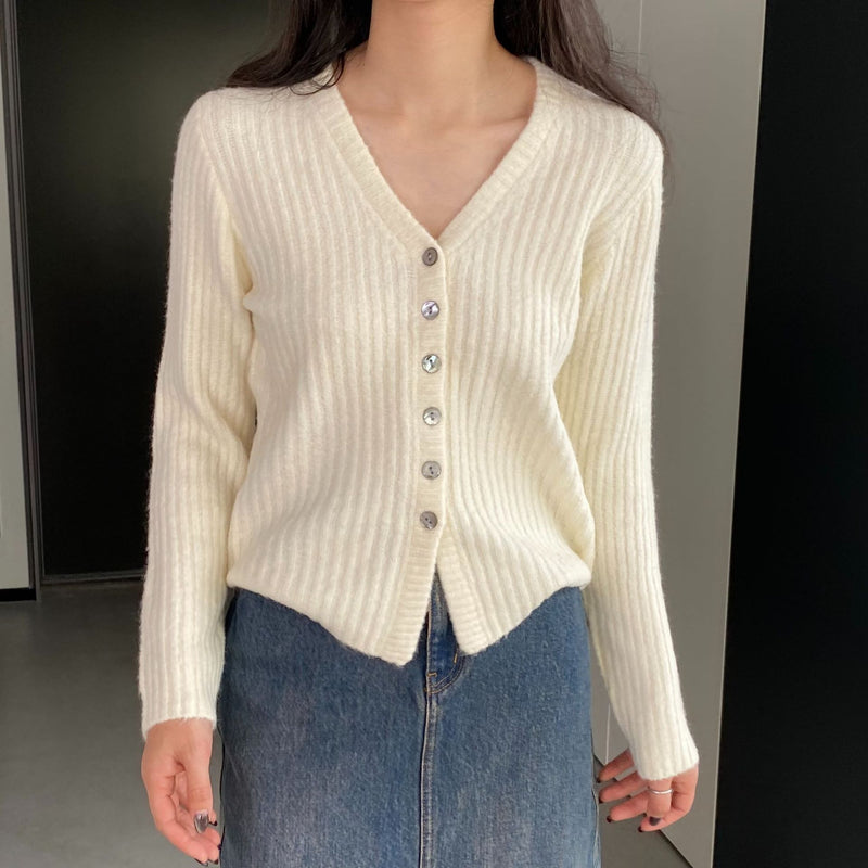 Women Cardigan Sweater Spring Cardigan Coat V-neck Buttons Sweater Coat Y948