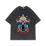 Washed short-sleeved T-shirt oversize