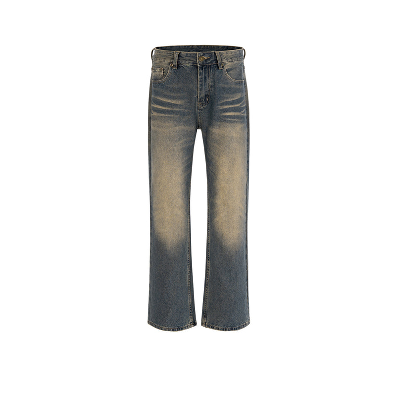 MIJKO Men's Vintage Pants MIJKO Men's Women's Wash Pants High Street Style Jeans