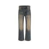 MIJKO Men's Vintage Pants MIJKO Men's Women's Wash Pants High Street Style Jeans