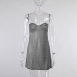 Harlem Night Attire Glitter Light Diamond Sling Princess Dress Sexy Sheath Suspender Dress